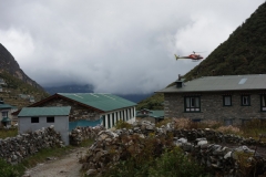 Helikopter i Khumjung,