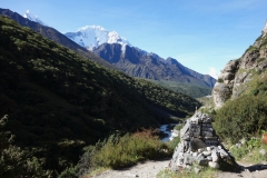 Leden mellan Somare (4010 m) och Pangboche (3930 m).