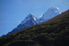 Ama Dablam (6812 m) sedd från leden mellan Somare (4010 m) och Pangboche (3930 m).