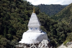 Stupa mellan Pangboche(3930 m) och Tengboche (3860 m).