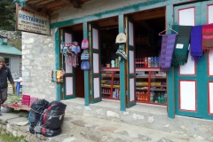 Affär och restaurang i byn Sanasa.
