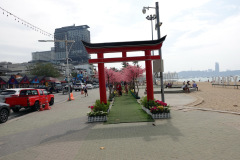 Strandpromenaden längs Pattaya Beach, Pattaya.