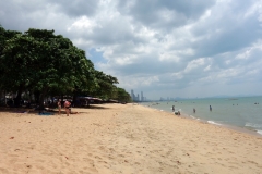 Jomtien Beach i sydlig riktning, Jomtien.