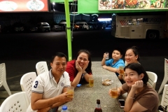 Ae, Cha, Kim, Ing och Look​pad på min favoritrestaurang vid bussparkeringen mitt emot Soi 4., Pattaya.