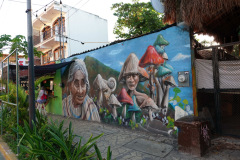 Vacker graffiti i Playa del Carmen.