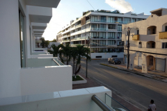 Utsikten från balkongen på Hotel Plaza Playa, Playa del Carmen.