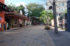 Gatuscen längs Quinta Avenida, Playa del Carmen.