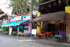 Gatuscen längs Quinta Avenida, Playa del Carmen.