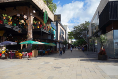 Gatuscen längs Quinta Avenida, Playa del Carmen.