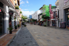 Gatuscen längs Quinta Avenida, Playa del Carmen.