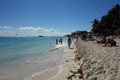 Stranden i centrala Playa del Carmen.