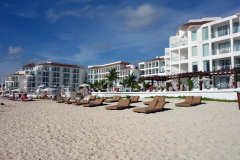 Hotell längs Playacar beach, Playa del Carmen.