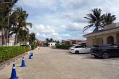 Bostadshus längs Playacar beach, Playa del Carmen.