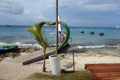 Stranden längs malecón, San Miguel de Cozumel, isla Cozumel.