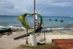 Stranden längs malecón, San Miguel de Cozumel, isla Cozumel.
