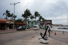 Vid färjeterminalen i San Miguel de Cozumel, isla Cozumel.