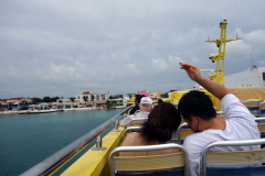 Strax innan avfärd tillbaka till Playa del Carmen, vid färjeterminalen i San Miguel de Cozumel, isla Cozumel.