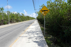 Vägen ut till Puerto Morelos.
