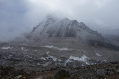 På väg ner längs Khumbu-glaciären någonstans mellan Gorak Shep och Lobuche.