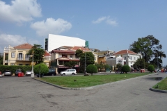 Arkitekturen vid Royal Palace Park, Phnom Penh.