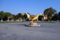 The Golden Dragon statue, Wat Botum Park, Phnom Penh.