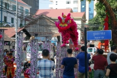 Lion Dance, kinesiskt nyårsfirande, Phnom Penh.