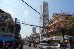 Gatuscen nära Russian Market, Phnom Penh.