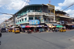 Gatuscen i kvarteret vid Russian Market. Phnom Penh.