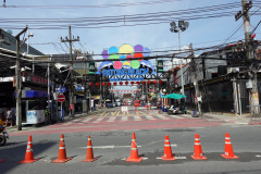 Bangla Road från Rat Uthit Song Roi Pi Road, Patong Beach.