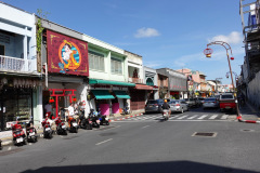 Byggnader i Sino-Portugisisk arkitekturstil, gamla staden, Phuket Town, Phuket.