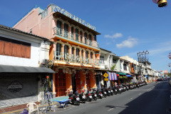 Byggnader i Sino-Portugisisk arkitekturstil, gamla staden, Phuket Town, Phuket.