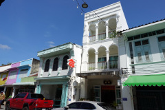 Byggnader i Sino-Portugisisk arkitekturstil, gamla staden, Phuket Town, Phuket.