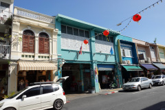 Byggnader i Sino-Portugisisk arkitekturstil, gamla staden, Phuket Town, Phuket.