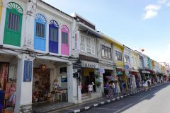 Byggnader i Sino-Portugisisk arkitekturstil, gamla staden, Phuket Town, Phuket.