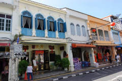 Byggnader i Sino-Portugisisk arkitekturstil, gamla staden, Phuket Town, Phuket.