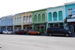 Byggnader i Sino-Portugisisk arkitekturstil, gamla staden, Phuket Town, Phuket.