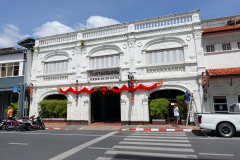 Byggnader i Sino-Portugisisk arkitekturstil, gamla staden, Phuket Town, Phuket.