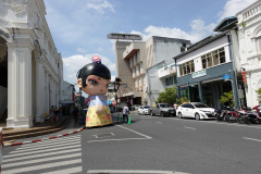 Gatuscen i gamla staden, Phuket Town, Phuket.