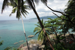 Utsikt från höjden söder om Karon Beach, Phuket.