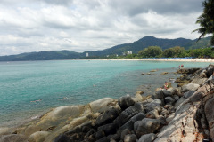 Utsikt över Karon Beach från söder, Phuket.