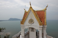 Tempel uppe på Khao Chong Krachok, Prachuap Khiri Khan.