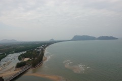 Utsikten i nordlig riktning från Khao Chong Krachok, Prachuap Khiri Khan.