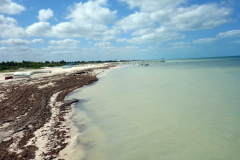 Stranden väster om piren, Progreso