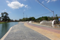 Promenaden vid Khlong Ranong, Ranong.