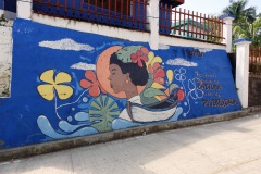 Väggmålning i centrala Livingston.