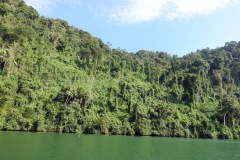 Den vackraste delen av Río Dulce, mellan Livingston och El Golfete.