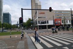 Gatuscen i centrala Rotterdam.