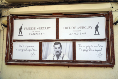 Fasaden på huset som inrymmer Freddie Mercury Museum, Stone Town (Zanzibar Town), Unguja.