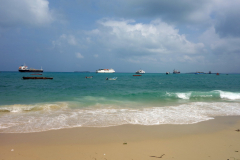 Den publika stranden i Stone Town (Zanzibar Town), Unguja.