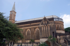 Anglican Cathedral byggd på platsen för slavmarknaden, Stone Town (Zanzibar Town), Unguja.